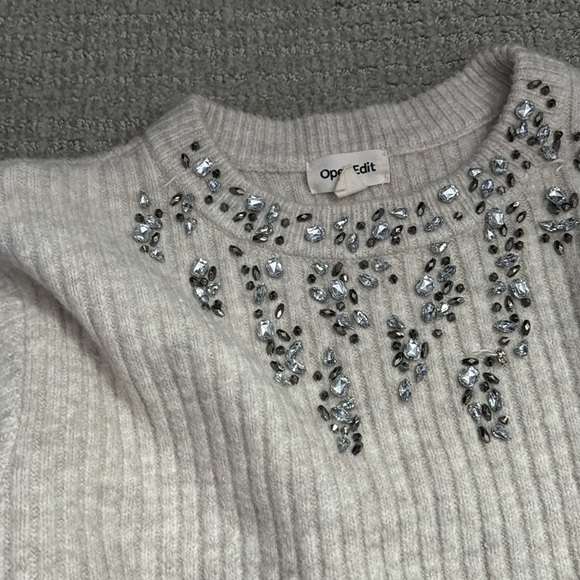 Open Edit Rhinestone Sweater - Picture 2 of 4